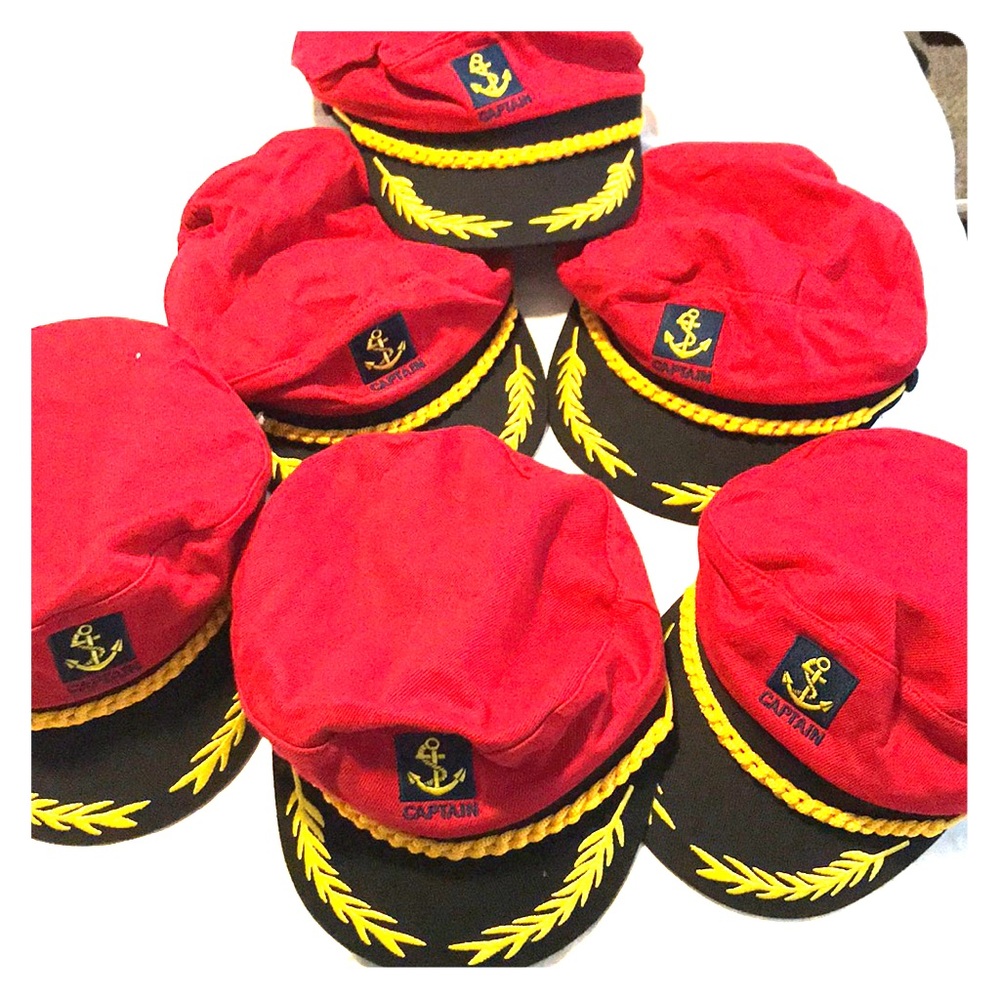 Sailor capitán hat cruise custom Red beach summer